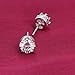 Fashion Crown 18k Gold Plated Earrings Women Brincos De Prata Men Sterling Silver Crystal Jewerly Double Stud Earrings By Taoqiao (Gold)