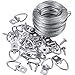 Jovitec Picture Hanging Kit 20 Pieces D-Ring Picture Hangers with Screws, Picture Hanging Wire, Supports up to 30 lbs (100 Feet)