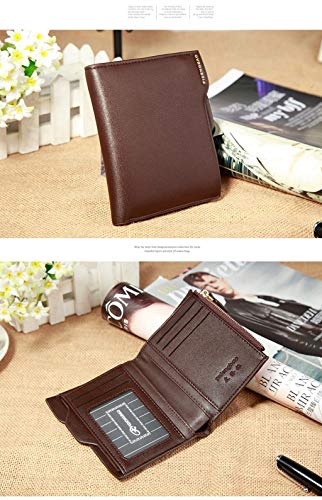 Yomiafy Men's Fashion Leather Zipper Wallets Coin Pocket ID Card Holder Purse Clutch Bags - Thumbnail 2