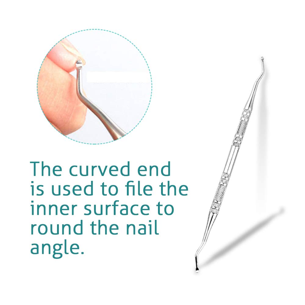 Ingrown Toenail Tool, 3 Pack Stainless Steel Ingrown Toenail File Kit Double Sided Pedicure Nail File Lifter Spoon Nail Pusher Cleaner Pedicure Tools: Beauty