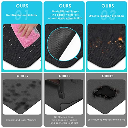 Grill Pit Mat EC TECH, 60 x 48 Inch Grill Mat Under Desk, DoubleSided