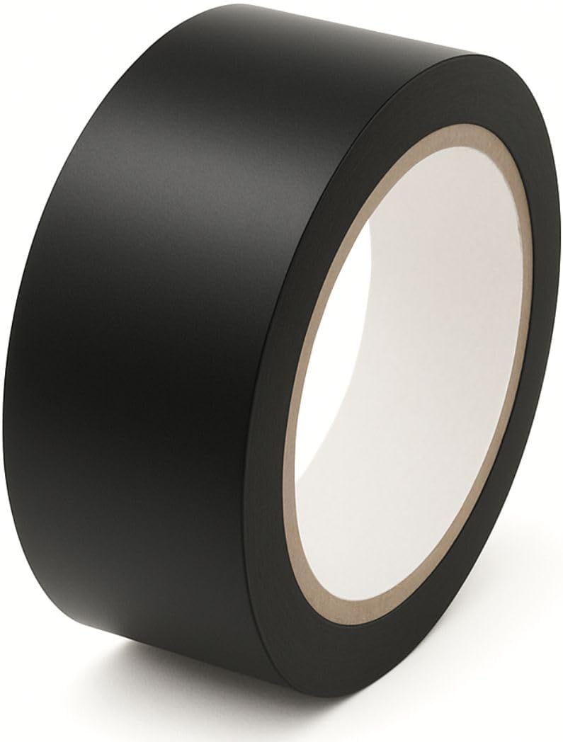 GTSE 50mm x 33m Black Floor Tape PVC Vinyl Safety Marking 0.15mm Thick