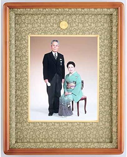 Amazon 叙勲 記念 静美洞オリジナル 写真額 四ツ切 縦長仕様 大井 Soo 40 壁掛用金具無料進呈 送料無料 額縁菊紋章付 旭日章 瑞宝章 褒章すべてに対応 洋室用壁掛金具付 賞状額縁 文房具 オフィス用品