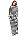 Verdusa Women's Polka Dot Casual Summer Short Sleeve Pocket Long Maxi Dress Black White L