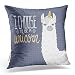 Emvency Throw Pillow Covers Cute Cartoon Lama Alpaca Unicorn Hornpolka Dot Hand Drawn Lettering Decor Pillowcases Polyester 20 X 20 Inch Square Hidden Zipper Home Cushion Decorative Pillowcase primary