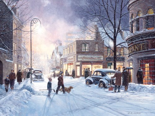 Cobble Hill Winter Evening 500 Piece Jigsaw Puzzle