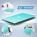 IBENZER Compatible with Old Version MacBook Air 13 Inch Case (2017-2010 Release), Models: A1466/A1369, Plastic Hard Shell Case with Keyboard & Screen Cover for Mac Air 13, Aqua, A13TBL+2