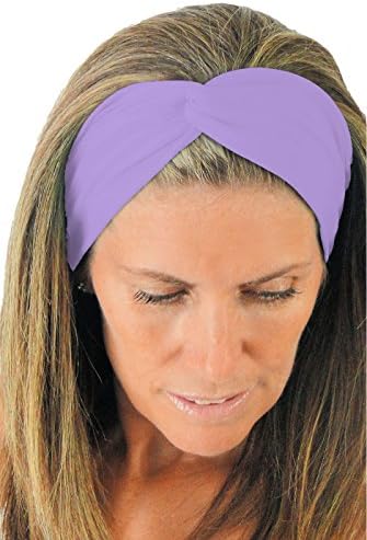 Ice Cream Knotted Yoga Headband: Made With Sweat-Wicking Organic Bamboo, Dalia Purple