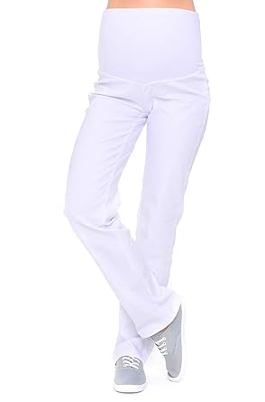 Mija - Klassische Komfortable Schwangerschaftshose Denim Umstandsjeans mit Bauchband 3014