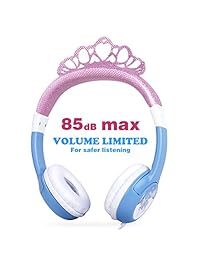 OneOdio   Auriculares de diadema para niños, con volumen limitado de 85 dB, duraderos, ajustables, ligeros, con conector de audio de 0.138 in para iPad, Kindle, ordenadores y tabletas (azul)