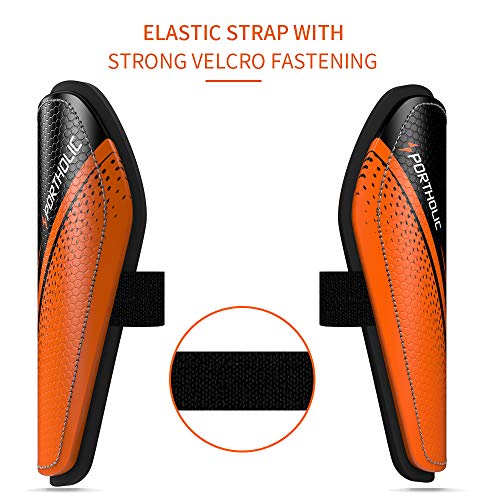 PORTHOLIC Youth Soccer Shin Guards, [2 Pair] Kids Soccer Shin Protective Pads Board Comfortable Lightweight and Breathable for 3-7 Years Old Boys Girls Children Toddler （S） - Thumbnail 4