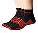 MudGear Quarter Length Socks - Trail Running Socks for Women and Men for Sport, Gym, Running, Yoga,Tennis, Cycling,Golf - 2 Pack Athletic Low Cut Anti-Slip Workout Socks (Black/Orange,Medium)