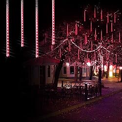 VMANOO LED Outdoor Lights 8 Tube Meteor Shower Rain