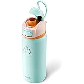 BUZIO Stainless Steel Insulated Water Bottle, 32oz Reusable Travel Thermos with Chug Locking Lid & Carry Loop, BPA-Free, Wide Mouth, Best Gift for Man Woman, Keep Cold 48H, Mint Green