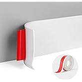 SUJIAMEI Peel and Stick Baseboard Trim,2.1 Inch x 20 Feet Rubber Wall Base Moulding Trim,White Cove Base Vinyl Baseboard (White)