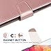Arae Wallet Case for Samsung Galaxy A50 PU Leather flip case Cover [Stand Feature] with Wrist Strap and [4-Slots] ID&Credit Cards Pocket for Samsung Galaxy A50, Rosegold
