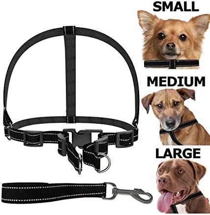 Dog Harness [FREE Leash Included] Heavy Duty - Adjustable &amp; Durable - Premium Quality - Best Pet Control Training and Walking - Rescue Harness Collar for Large/Medium/Small Dog (Small) by Droiee