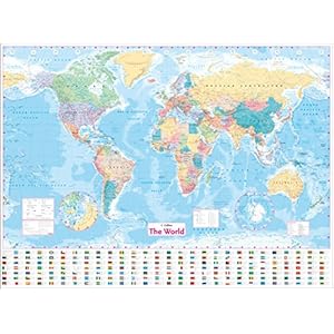 Collins World Wall Laminated Map Landkaart – 4 mei 2017