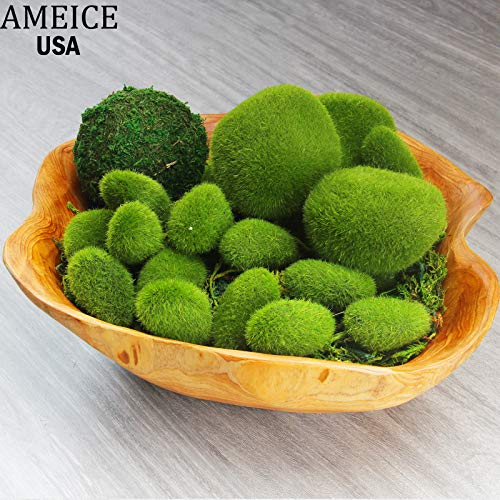 AMEICE Moss Rock Green Faux Moss Stone Prefect Decor for Fairy Gardens, Terrariums, or Any Craft