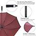 G4Free 62 Inch Automatic Open Golf Umbrella Sun Protection Windproof Oversize Large Waterproof Stick Umbrellas(Wine red)