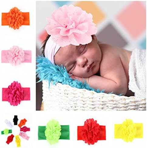 EKIMI Baby Girls Hollow Mesh Flower Headbands Hair Band (Black)