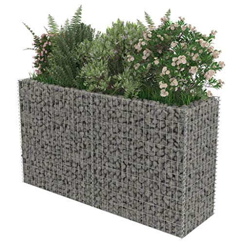Gabionen-Hochbeet Verzinkter Stahl 180×50×100 cm – Bild 3