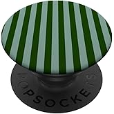 Green and Sage Green Stripes Geometric Vertical Lines Design PopSockets Adhesive PopGrip