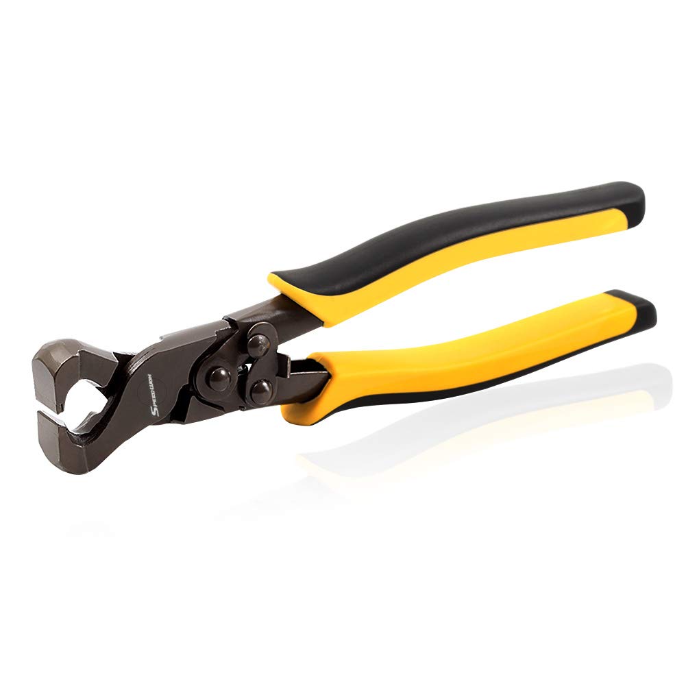 SPEEDWOX Compound Tile Nippers 9 Inches Tile Cutting Pliers Cutter Tungsten Carbide Tips Reduce Efforts for Removing Small Pieces or Irregular Edges from Tile Professional Tools