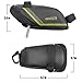 Ibera 1L Bike Bag Under Seat - Water-Resistant Bike Saddle Bag with Strap-On Mount & Secure Zipper Closure - Lightweight (2.5oz) & Taillight Compatible - Bike Bags for Bicycles Fits Tools & Essentials
