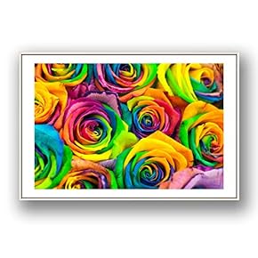 Framed Canvas Wall Art for Living Room, Bedroom Rose Flowers Canvas Prints for Modern Home Decoration Ready to Hang - 16"x24" inches