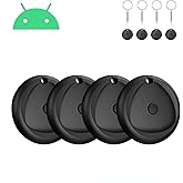 Android Tracker Tags 4 Pack Work with Android'S Find Hub App (Android Only), IP7 Waterproof Key Finder Item Locator, Bluetooth 5.3, Long Battery Life, Smart Tags for Luggage, Bag, Key Pet etc as Gift