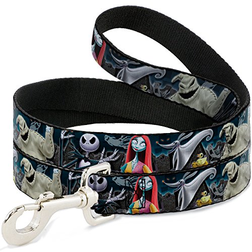 Buckle-Down "Nightmare Before Christmas 4 Character Group/Cemetery Scene" Dog Leash, 4'