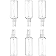 MUUZLL Spray Bottles 6 pcs, Refillable Cosmetic Spray Bottles, Small Refillable Liquid Containers, 2oz/50ml Clear Empty Fine Mist Plastic Mini Travel Bottle