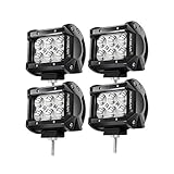 Auxbeam LED Pods 4pcs 18W Light Bars Spot Beam with