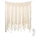 yazi Macrame Woven Wall Hanging Curtain Fringe Garland Banner Home Décor Handwoven - Boho Shabby Chic Bohemian Wall Decor - Apartment Dorm Living Room Bedroom Baby Nursery Art