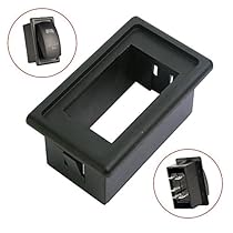 MicTuning MH001 Rocker Switch Holder Panel Housing Kit (Fireproof ABS Plastic Black), 1 Pack