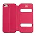 Labato Leather Stand Case Cover for Apple iPhone 5&5S - Newest Magnetic Design Genuine Leather Cases/Covers for Apple iPhone 5&5s Fold Stand & Window Open Case+100% Handmade flip case folio case cover for Apple iPhone 5S Rose Color Lbt-I5S-11L33