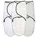 Emma + Ollie Swaddle Blanket Wrap Set of 3, Adjustable Infant Baby Swaddle Wrap Blanket, Grey Gender Neutral Swaddle, Yellow Bee Pattern Swaddle Wrap, for Girl or Boy