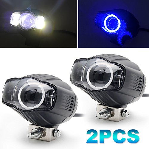 Motorcycle LED Fog lights angel Spot Cree led race light 4 inch 25W 6500K LED Work Lights for Off Road and Dirt Bikes DRL Driving Running Light for ATV Truck Uni-light 992A-2pcs