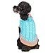 Blueberry Pet the Timeless Classic Cable Knit Turtle Neck Baby Blue Dog Sweater, Back Length 12