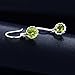 Gem Stone King 925 Sterling Silver Peridot Gemstone Birthstone French Wire Women's Earrings, 1.80 Ct Green 6MM