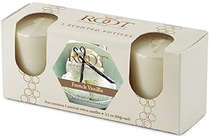 Root Candles Scented Votive Candles Beeswax Blend Premium Handcrafted 20-Hour Votives, 3-Count, French Vanilla