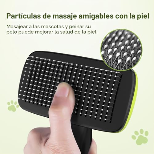 Pecute Brush Dogs and Cats Comb for Pets Remove and Remove Dead Hair Carda with Flexible Stainless Steel Picks for Detangling and Combing Pets, Reduces 95% Comfortable Loose Hair