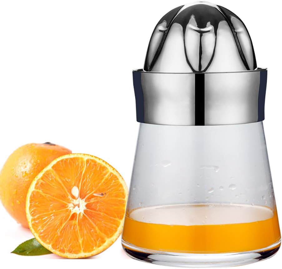 Manual Juicer, Orange Lemon Manual Hand Squeezer, Stainless steel glass Manual Citrus Press Juicer, Lemonade Stand Juicer Machine and Squeezer