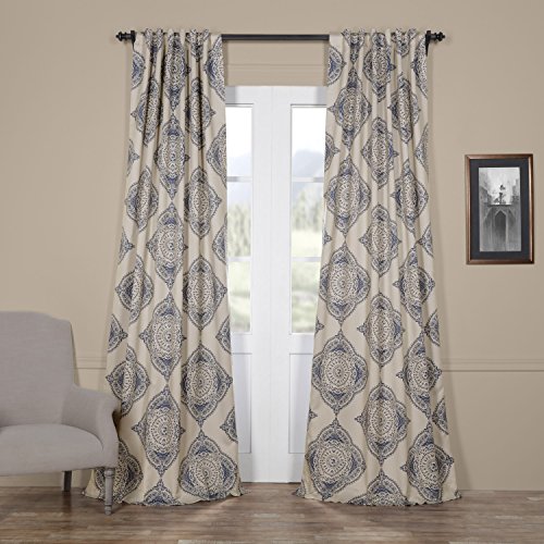 HPD HALF PRICE DRAPES Half Price Drapes BOCH-KC27C-96 Blackout Curtain, Henna Blue