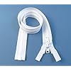 YKK-10-Boat-Top-Zipper-White-24-Inch-Seperating-Double-Metal-Tab-Slider