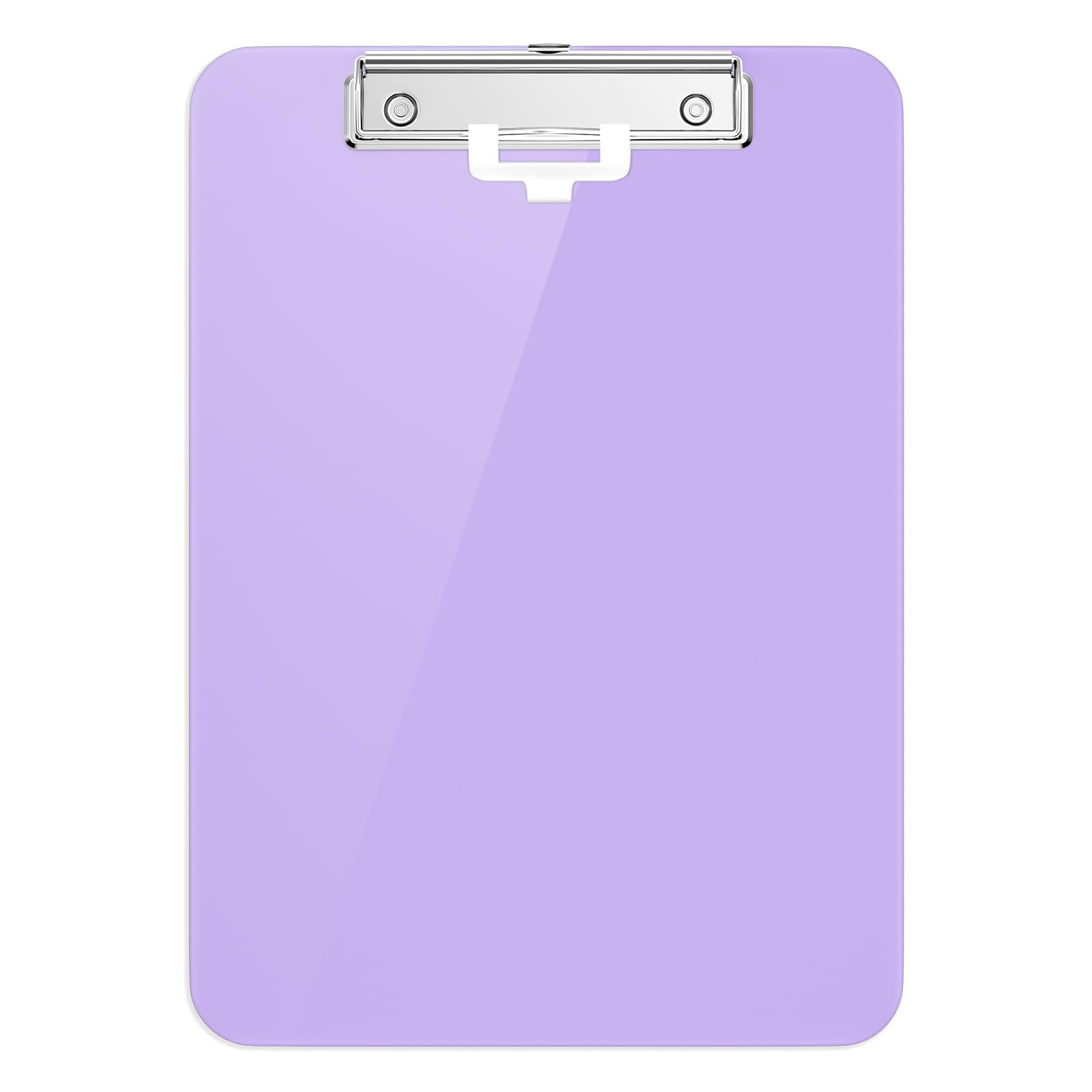 Hongri Plastic Clipboard with Pen Holder, Purple 8.5x11 Letter Size Clip Board for Classroom, Office, Students, Nurses and Women, Low Profile Clip, Size 12.5 x 9 in
