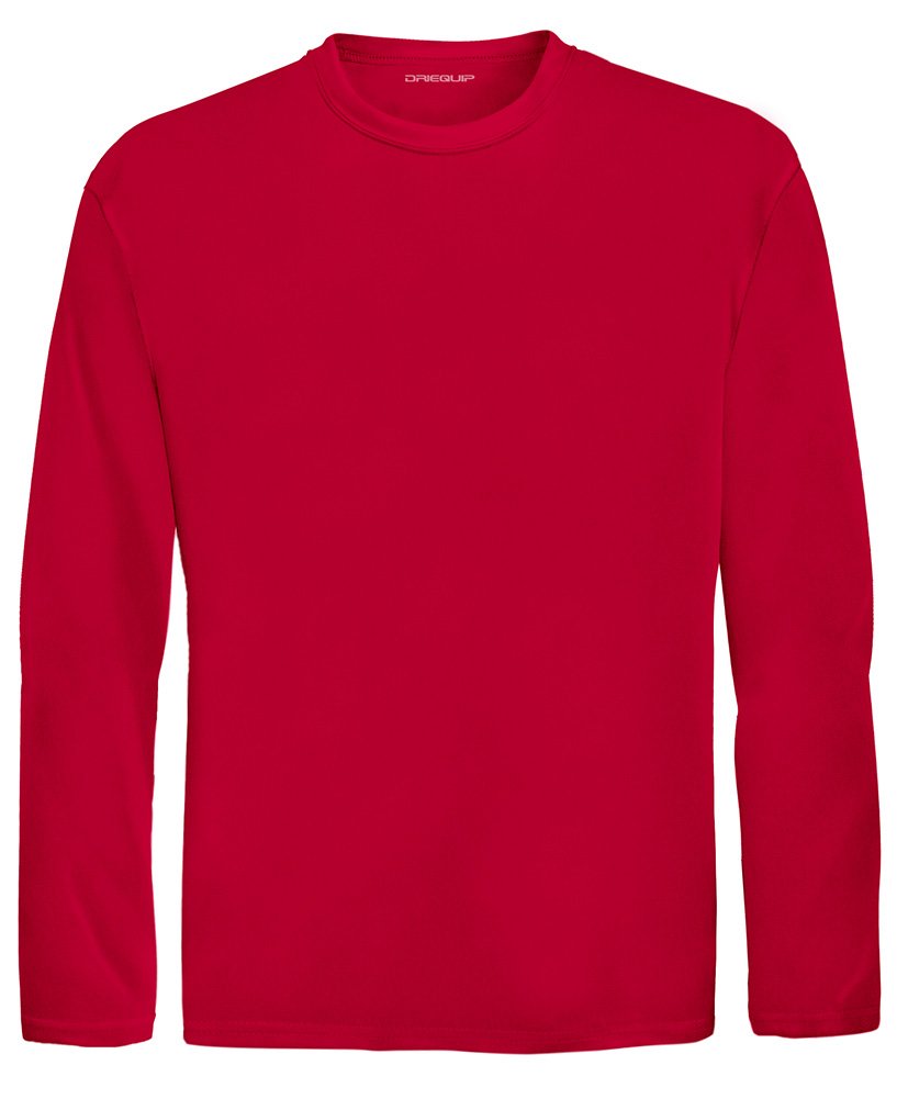 DRIEquip Youth Long Sleeve Moisture Wicking Athletic Shirts. Youth