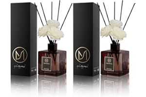 YINMI Reed Diffuser 6.7 oz (200ml), Jasmine Scented Reed Diffuser Set,Reed Diffuser & Oil Diffuser Sticks, Aromatherapy, Home & Kitchen Décor,Fragrance and Gifts,2pk