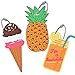 ARMRA Unique Luggage Tag [3 Pack] Travel Pineapple Ice Cream Drink Bag Identify Label Holiday Gift Ideas